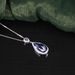 Water Drop Pear Shaped Gemstone Pendant S925 Sterling Silver Inlaid With Colored Crystal Necklace Fashion Necklace Pendant_ipsvogv.com