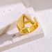 Women's Jewelry 26 English Letters Smooth Open Ring Mirror High Polished Personality Hand Jewelry Ring_ipsvogv.com