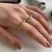 Niche Design Japanese And Korean Gold Personalized Knot Opening Women's Food Ring Ins Wrapped Simple Jewelry_ipsvogv.com