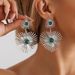 Diamond studded light luxury all match exaggerated high end emerald heart gem sun earrings for women_ipsvogv.com