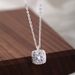 S999 Pure Square Sugar Necklace, Women's New Style Collarbone Chain, Light Luxury Niche Design, Foot Silver Pendant_ipsvogv.com