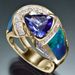 handsome Powerful And Men's Blue Natural Ring Block New Creative Silver Hainan Women's Diamond_ipsvogv.com