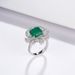 Atmospheric fashion cultivation colored gem ring S925 silver inlaid red, blue and green sapphire closed index finger ring_ipsvogv.com