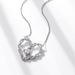 model Bright And Smart Moissanite Necklace S925 Silver Twisted Heart Shaped Inlaid Colored Gemstone Clavicle Chain Light Luxury_ipsvogv.com