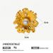 stainless steel flower pearl ring ins high grade titanium steel rings non fading jewelry_ipsvogv.com