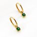 Women's Jewelry S925 Silver Plated With Gold Earrings Fashionable Green Zircon Earrings Niche Versatile Earrings_ipsvogv.com