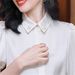 Shell flower collar pin is fashionable, cute, creative, anti slip light button. Fresh and elegant small brooch_ipsvogv.com