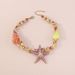 N10774 Leisure Vacation Style ZA Alloy Drip Oil Starfish Shell Exaggerated Beaded Necklace for Women_ipsvogv.com