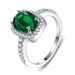 New Multi Color Square Zircon Classic Style Diamond Ring Pure Silver PTR053_ipsvogv.com