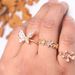 butterfly micro inlaid zircon full diamond sparkling temperament fairy open ring flower ring_ipsvogv.com