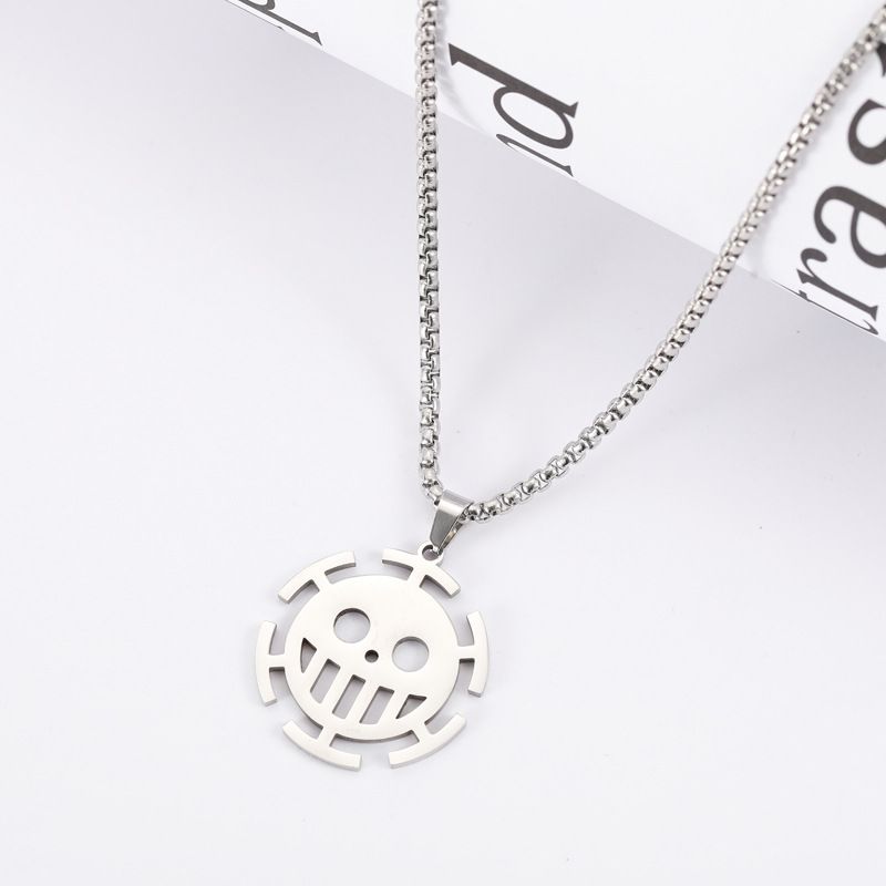 hot selling anime peripheral stainless steel One Piece One Piece necklace link fly Trafalgar Law logo_ipsvogv.com