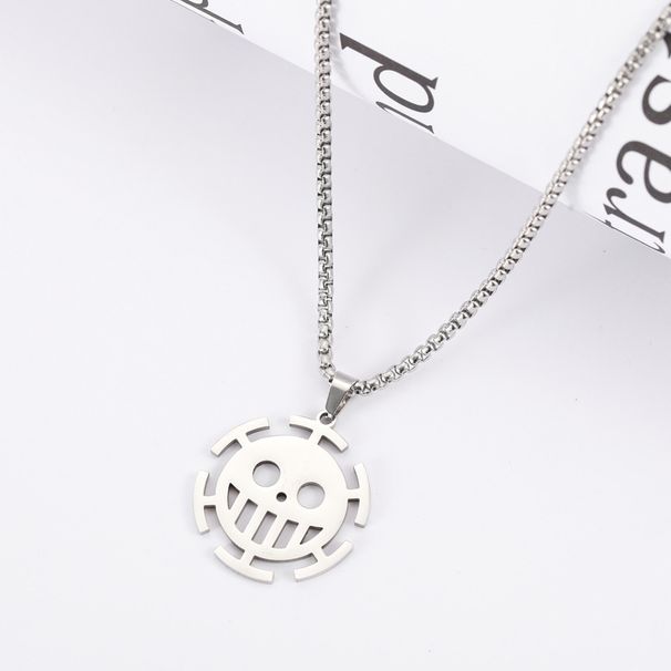 hot selling anime peripheral stainless steel One Piece One Piece necklace link fly Trafalgar Law logo_ipsvogv.com