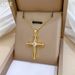 【 】 Thread Hollow Cross Fashionable Light Luxury Temperament Gorgeous Full Diamond Necklace Women's Versatile Clavicle_ipsvogv.com