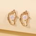 E8368 fashion style niche irregular pearl feminine elegance, earrings, new trend_ipsvogv.com