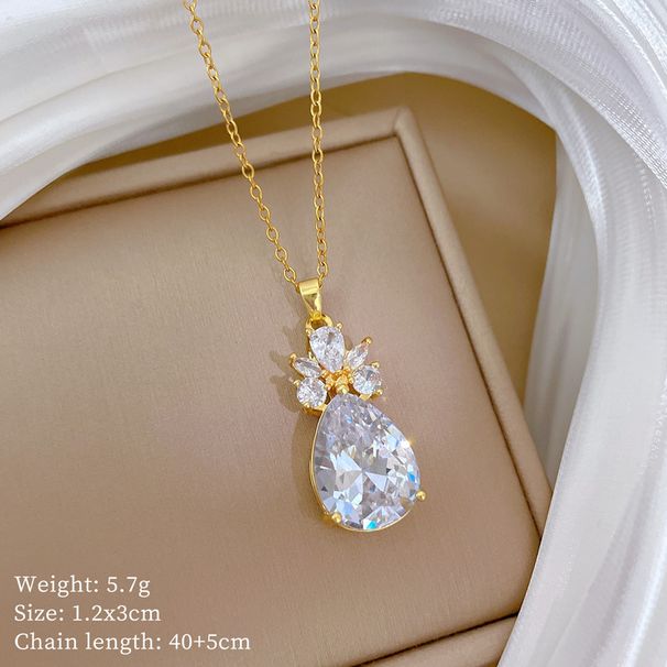 Industry 【 】 Skirt Fashion Light Luxury Temperament Gorgeous Full Diamond Necklace Women's Versatile Clavicle Chain 【 】_ipsvogv.com