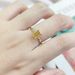 Small Fresh And Simple Ring Square S925 Sterling Silver Inlaid With Natural Colored Gemstones 1 Carat Ring Candy Color_ipsvogv.com