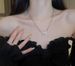Diamond Inlaid Butterfly Magnetic Suction Layered Necklace, Niche And Cool Style Design Pendant, Collarbone Chain,_ipsvogv.com