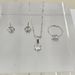 New simple round zircon pendant earrings hand jewelry set 4 piece set Net celebrity all match zircon necklace female_ipsvogv.com