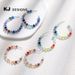 Women's Jewelry Classic C Shaped Earrings Summer Beaded Earrings Colorful Temperament Versatile Earrings_ipsvogv.com