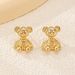 1 Pair Vintage Style Sweet Bear Inlay Zinc Alloy Rhies Ear Studs_ipsvogv.com