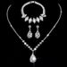 Hot Selling Bridal Jewelry Claw Chain Rhinestone Set Three-Piece Accessories Necklace Studio Props_ipsvogv.com