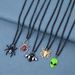 Personalized Punk Exaggerated Alloy Drip Oil Spider Bat Skull Pendant Halloween Necklace_ipsvogv.com