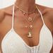 Ethnic Style Western Cowboy Hat, Boot Pendant Necklace, Metal Heart Turquoise Necklace_ipsvogv.com