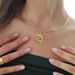 Sun Snake Bone Chain Pendant Necklace Fashion Personality Niche Design Stainless Steel Clavicle Chain_ipsvogv.com
