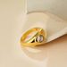 Unisex French Retro Simple Light Luxury Large Round Zircon Ring High Grade Real Gold Plated All Match Ring_ipsvogv.com