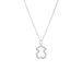 Hollow Stainless Steel Bear Earrings Simple Diamond Studded Bear Women's Stainless Steel Necklace_ipsvogv.com
