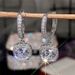 Zhenrong New Fashionable and Brilliant Square Diamond Zircon Women's Earrings Light Luxury Style Commuting Earhooks_ipsvogv.com