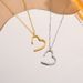 Niche Design Sense French Love Stainless Steel Gold Necklace Women's Colorless Versatile Collar Chain Jewelry_ipsvogv.com