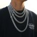 Men's Jewelry Fashion Brand All Match Necklace Accessories Colorful Quenched Titanium Steel Cuban Chain Pendant Set_ipsvogv.com