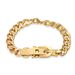 Stainless Cuban Hip Hop Titanium Steel Encrypted Round Polished Strap Buckle Bracelet Men's Accessories_ipsvogv.com
