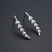 Women’s Jewelry Set Fashion Style Forest Network Celebrity Willow Leaf Earrings Simple And Fresh Female Earrings Gold And Silver Two Color Spot_ipsvogv.com