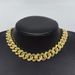 Unisex 14mm Diamond Shaped Flip Top Alloy Diamond Studded Men's Necklace Men's Hip Hop Style Cuban Chain_ipsvogv.com