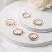 Hot Selling Fashion Micro Set Diamond Leaf Five Pointed Star 5-piece Combination Ring For Women_ipsvogv.com