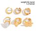 6-Piece Baroque Flower Pearl Ring Set, Trendy Personality Fashion Internet Celebrity Style Ring Combination_ipsvogv.com