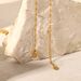 New Fashion INS Natural Stone Pendant Necklace French Retro Style Gold Stainless Steel Sun Pendant Necklace for Women_ipsvogv.com