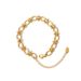 INS New Women's Fashion Versatile Gold Plated Stainless Steel Jewelry O-shaped Dot Handmade Bracelet_ipsvogv.com