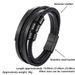 Popular men's titanium genuine woven stainless steel magnetic buckle, multi-layer leather bracelet, bracelet_ipsvogv.com