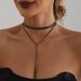 Black Full Diamond Multi-layer Versatile Neck Chain Fashionable Long Fringed Necklace Jewelry_ipsvogv.com