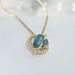 Blue Gorgeous Heart Shaped Necklace Female Element Crystal Love Clavicle Chain_ipsvogv.com