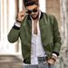 Man's clothing Suede stand collar men's button-up cardigan jacket casual trendy coat for men_ipsvogv.com