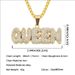 New Hip Hop Set with Diamond Pendant Letter Necklace, Trendy Men's Street Cool Personality Exaggerated Jewelry_ipsvogv.com