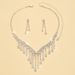 Women's Wedding Jewelry Set - Necklace, Earrings & Bracelet For Bride (Bridal Accessories)_ipsvogv.com