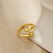 Unisex Fashion Simple All Match Light Luxury Glossy Water Drop Ring Female French Minimalist Adjustable Cross Open Ring_ipsvogv.com