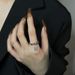 【 2642 People's Collection 】 Small Niche Design, High-end Chain, Sparkling Diamond Zircon Ring, Female Student, French_ipsvogv.com