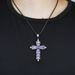 Men And Women's Jewelry Hip Hop Cross Pendant Necklace With Twist Chain, Gothic Punk Style Unisex Fashion Accessory (Sizes 50-80cm)_ipsvogv.com