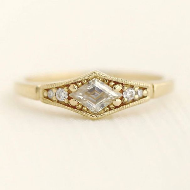 Sanjieins Internet Celebrity New Simple And Fashionable Square Diamond Gold Ring Creative Zircon Women's Jewelry_ipsvogv.com
